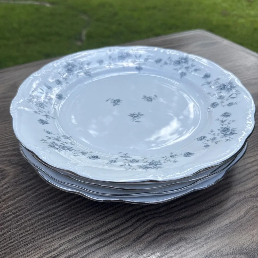 Johann Haviland Blue Garland Bavaria Germany 4 Dinner Plate Set Decor Very Nice